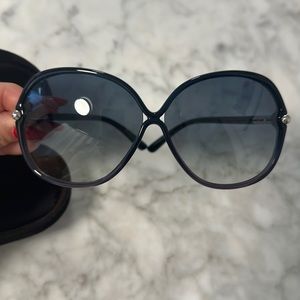 Tom Ford Sunglasses black with blue lense.